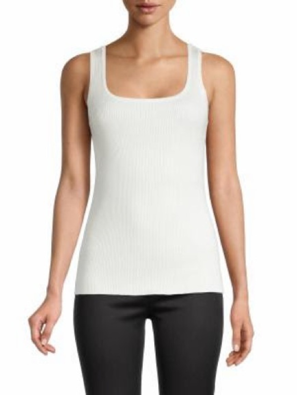 Karl lagerfeld sleeveless ribbed tank sweater top